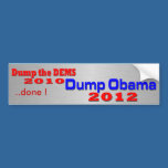 Dump Obama 2012 bumper stickers