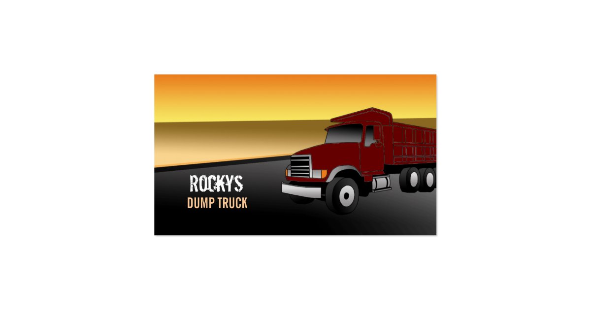 Dump Truck Business Cards Zazzle