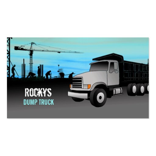 Dump Truck Business Cards (front side)