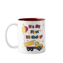 Dump Truck First Birthday mugs