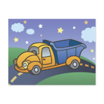 Dump Truck Kids Art Postcards