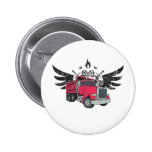 Dump Truck Wings Pinback Button