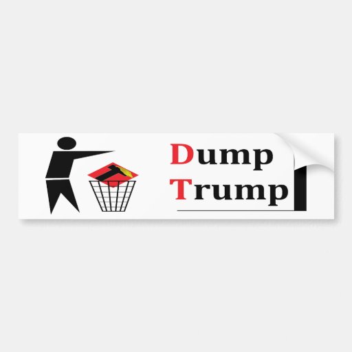 Dump Trump Bumper Sticker Zazzle 