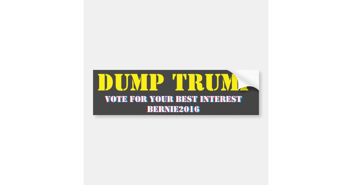 Dump Trump Bumper Sticker Zazzle 