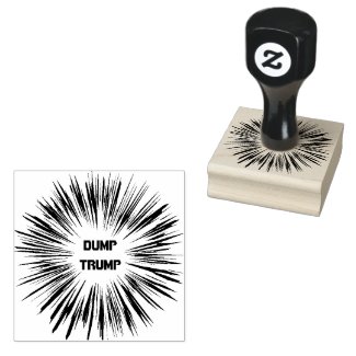 Dump Trump Political Wooden Stamp