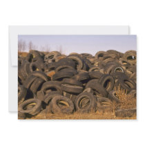 Dumped old tyres personalized announcements