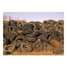 Dumped old tyres personalized announcements