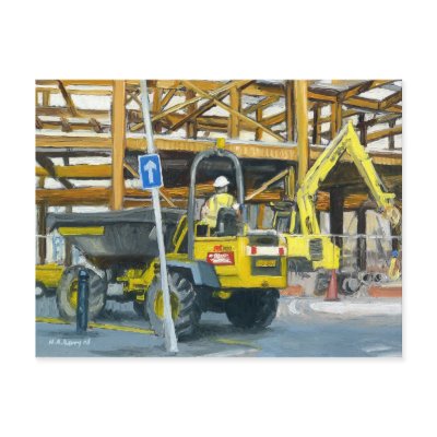 Dumper Truck, Cardiff, Wales, UK Postcards by artberry