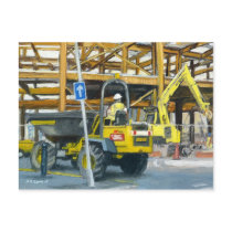 Dumper Truck, Cardiff, Wales, UK postcards by artberry Dumper Truck, Cardiff, Wales, UK postcards