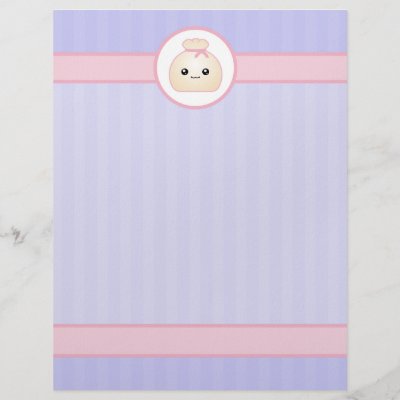 Stationery Letterhead on Use This Yummy Kawaii Dumpling Stationery Letterhead To Send Notes And