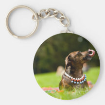 Dumpling Tanning in The Park Key Chains