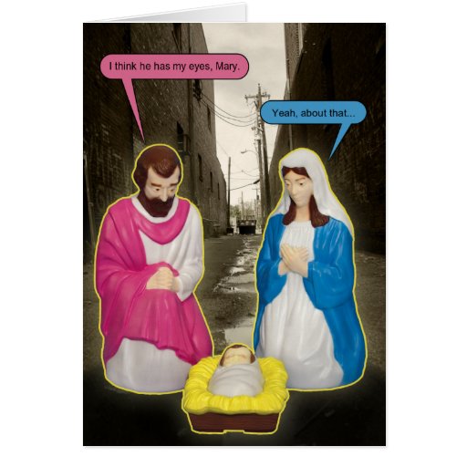 Dumpster Baby Jesus Christmas Card