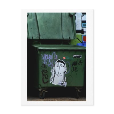 Dumpster Romeo Postcard by mudcakeimagery