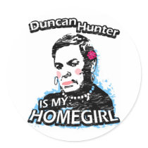 Duncan Hunter is my homegirl stickers by ismyhomegirl Duncan Hunter is my homegirl stickers