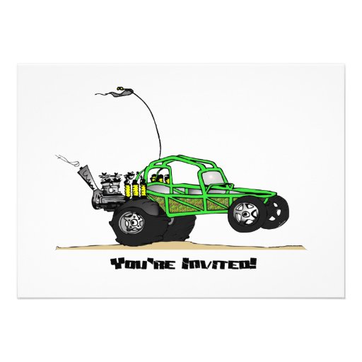 Dune Buggy Party Invitations