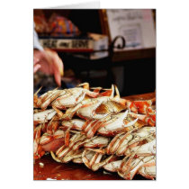Dungeness Crab At Fishermans Wharf In San Francisc cards by lifesphere Dungeness Crab At Fishermans Wharf In San Francisc cards
