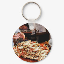Dungeness Crab At Fishermans Wharf In San Francisc keychains