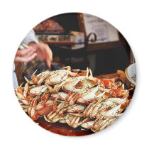 Dungeness Crab At Fishermans Wharf In San Francisc Fridge Magnet