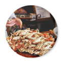 Dungeness Crab At Fishermans Wharf In San Francisc magnets by lifesphere Dungeness Crab At Fishermans Wharf In San Francisc magnets