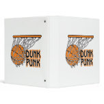 dunk punk cool basketball design 3 ring binder