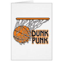 dunk punk cool basketball design card