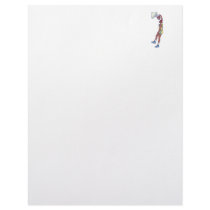dunking basketball player graphic letterhead