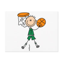 Dunking Boys Basketball Tshirts and Gifts Post Cards