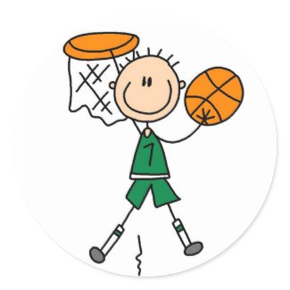 Dunking The Basketball Sticker sticker