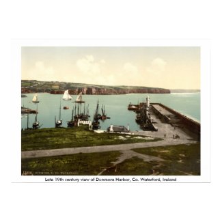 Dunmore Harbor, Waterford Ireland, antique Irish print