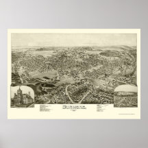 Dunmore, PA Panoramic Map - 1892 Print