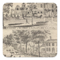 Dunn, Burditt and Benedict residences in Rutland Square Sticker