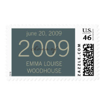 "Duo" Cadet Blue Graduation Invitation Stamp