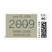 "Duo" Grey Graduation Invitation Stamp