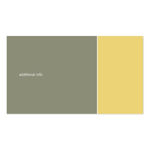 Duo Grey & Yellow Business Card (back side)