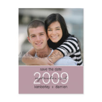 "Duo" Pale Lilac Save the date Postcard