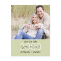 "Duo" Pale Sea Green Save the Date Postcard