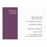 "Duo" Purple Save the Date Postcard