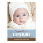 Duotone Birth Announcement - Blue invitations