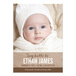 Duotone Birth Announcement - Brown invitations