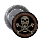 Duotone Celtic Skull & Bones Button