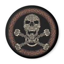 Duotone Celtic Skull & Bones Magnet