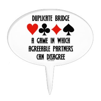 Duplicate Bridge A Game Which Agreeable Partners Oval Cake Pick