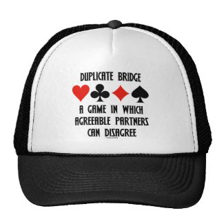 Duplicate Bridge A Game Which Agreeable Partners Hats