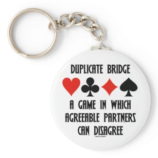 Duplicate Bridge A Game Which Agreeable Partners Key Chain