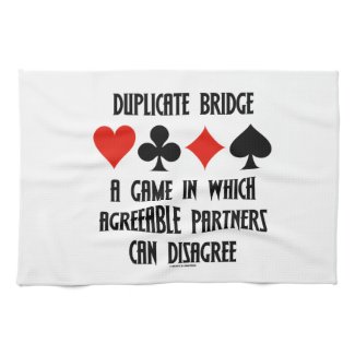 Duplicate Bridge A Game Which Agreeable Partners Towels