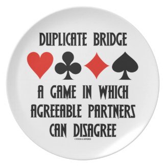 Duplicate Bridge A Game Which Agreeable Partners Dinner Plate