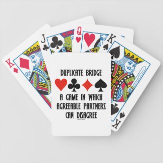 Duplicate Bridge A Game Which Agreeable Partners Bicycle Poker Deck