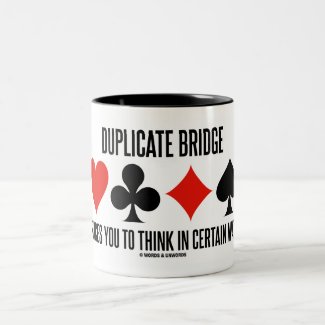 Duplicate Bridge Forces You To Think In Certain Coffee Mugs