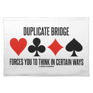 Duplicate Bridge Forces You To Think In Certain Place Mats