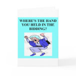 duplicate bridge game player greeting card